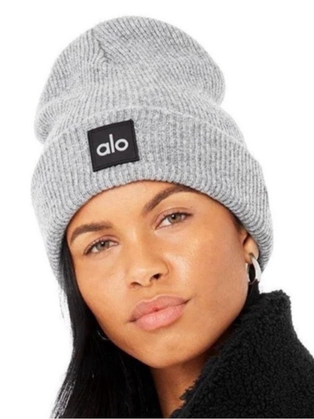 ALO Yoga | Everyday Beanie, Unisex, Grey Ribbed Beanie, One Size - EUC